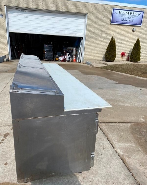 Prep Table/ Beverage Air DP119 Pizza Prep Table/ 4 Doors/ 119″ New Compressor