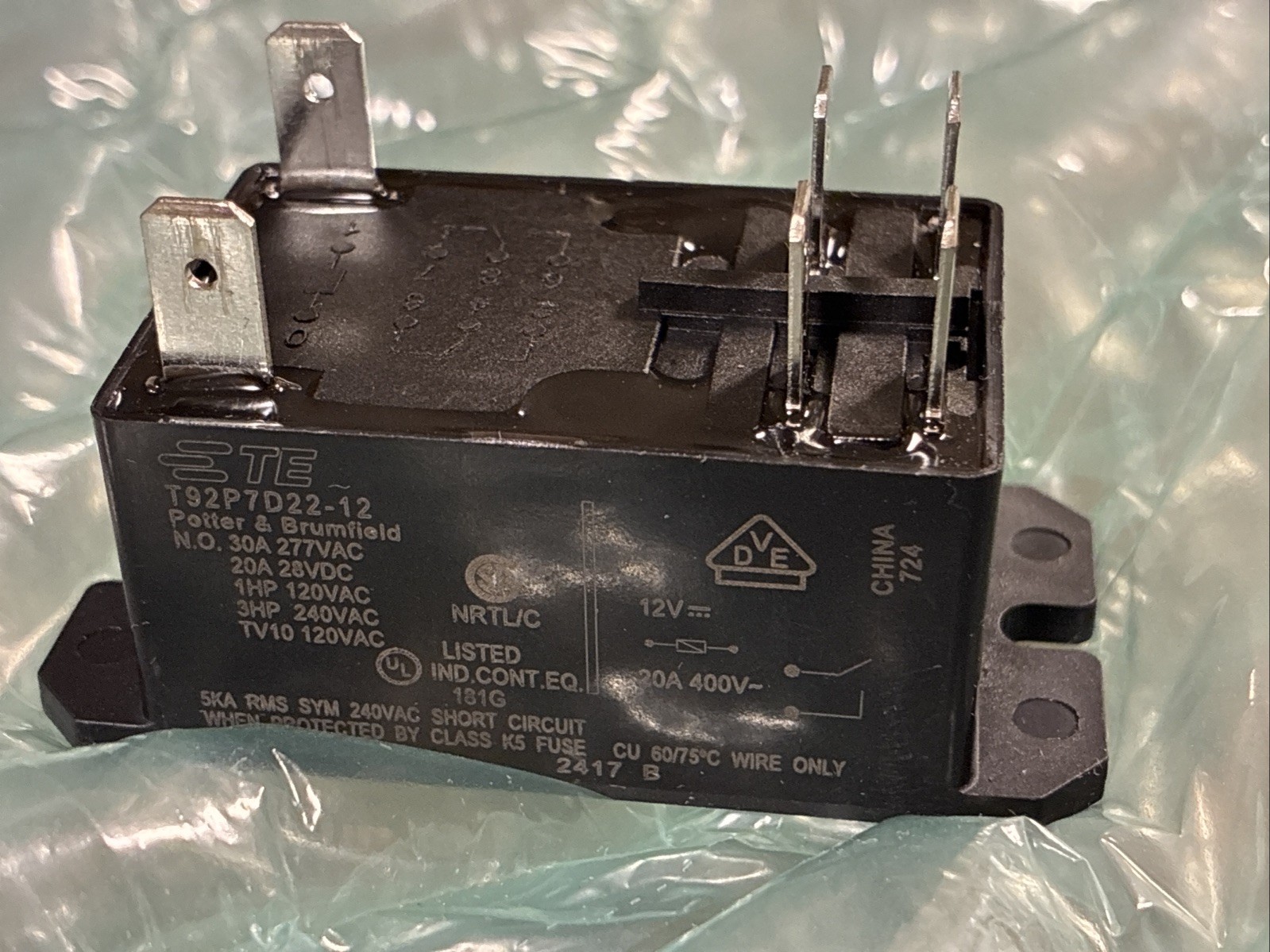 TRAULSEN 337-60512-00 POWER RELAY DPST 12VDC 30A