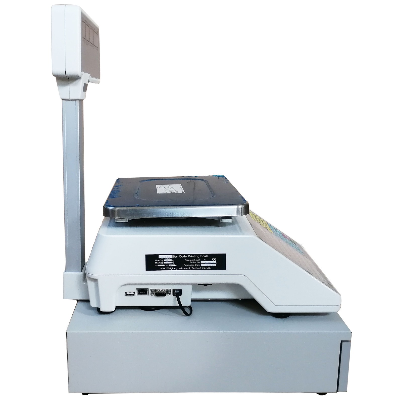 Max. 33lb Electronic Scale w Cash Box, Thermal Printer, Double Sided Display