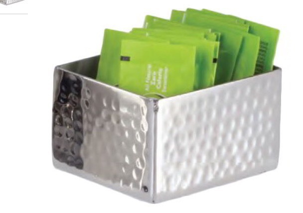 Worldcraft Libby Metal Stainless Steel Restaurant Sugar Packet Holder Caddy