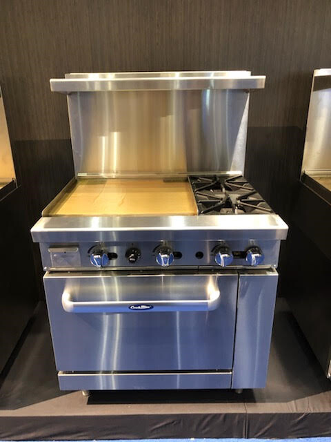 36″ Range 24″ Griddle on Left & 2 Burners Right, Full Oven, Free Liftgate, Gas