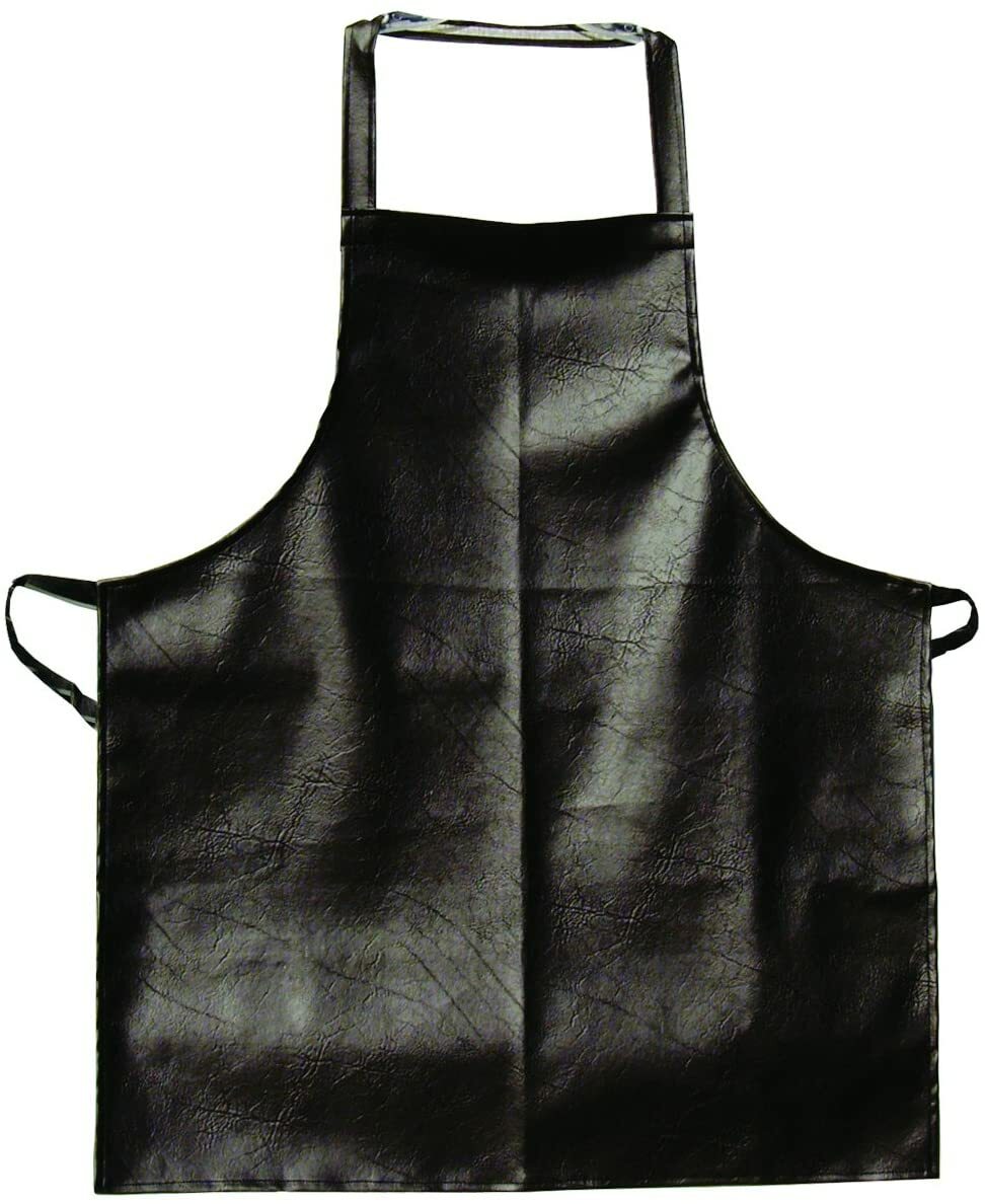 3pc Vinyl Bib Apron, 26″x41″ Dark Brown Extra long, Commercial Grade Heavy Duty