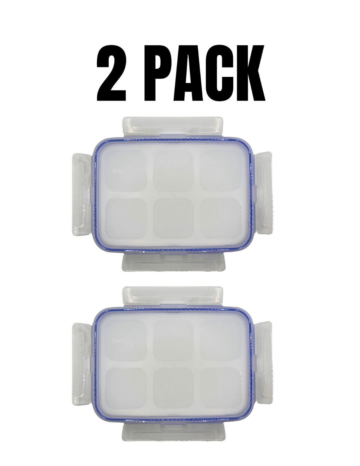 Snapware Airtight Replacement Lid 2 Pack 1.5L 6 Cup 8.5″x6.25″ Blue Gasket NEW