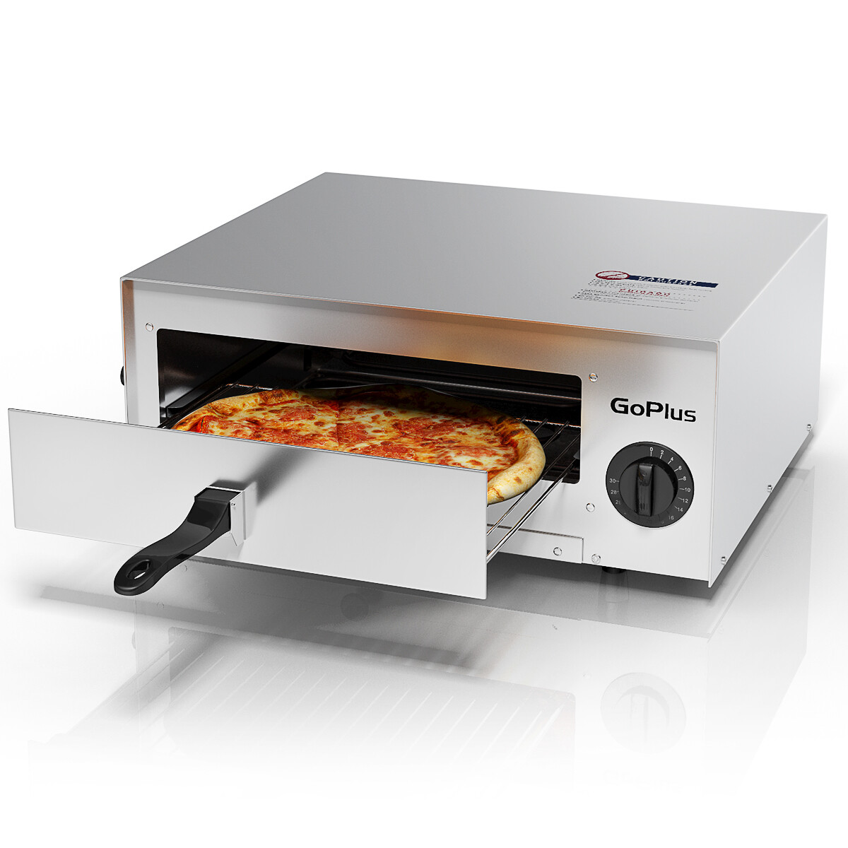 Goplus Home Kitchen Pizza Oven Stainless Counter Top Snack Pan Bake Commercial