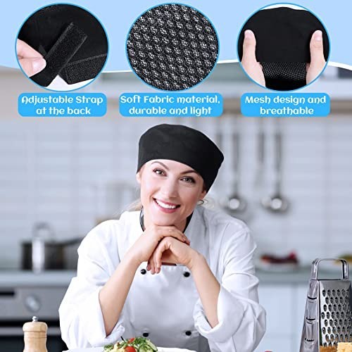 Adjustable Unisex Chef Hat – Breathable Mesh Cooking Cap, Skull Cap for Adults