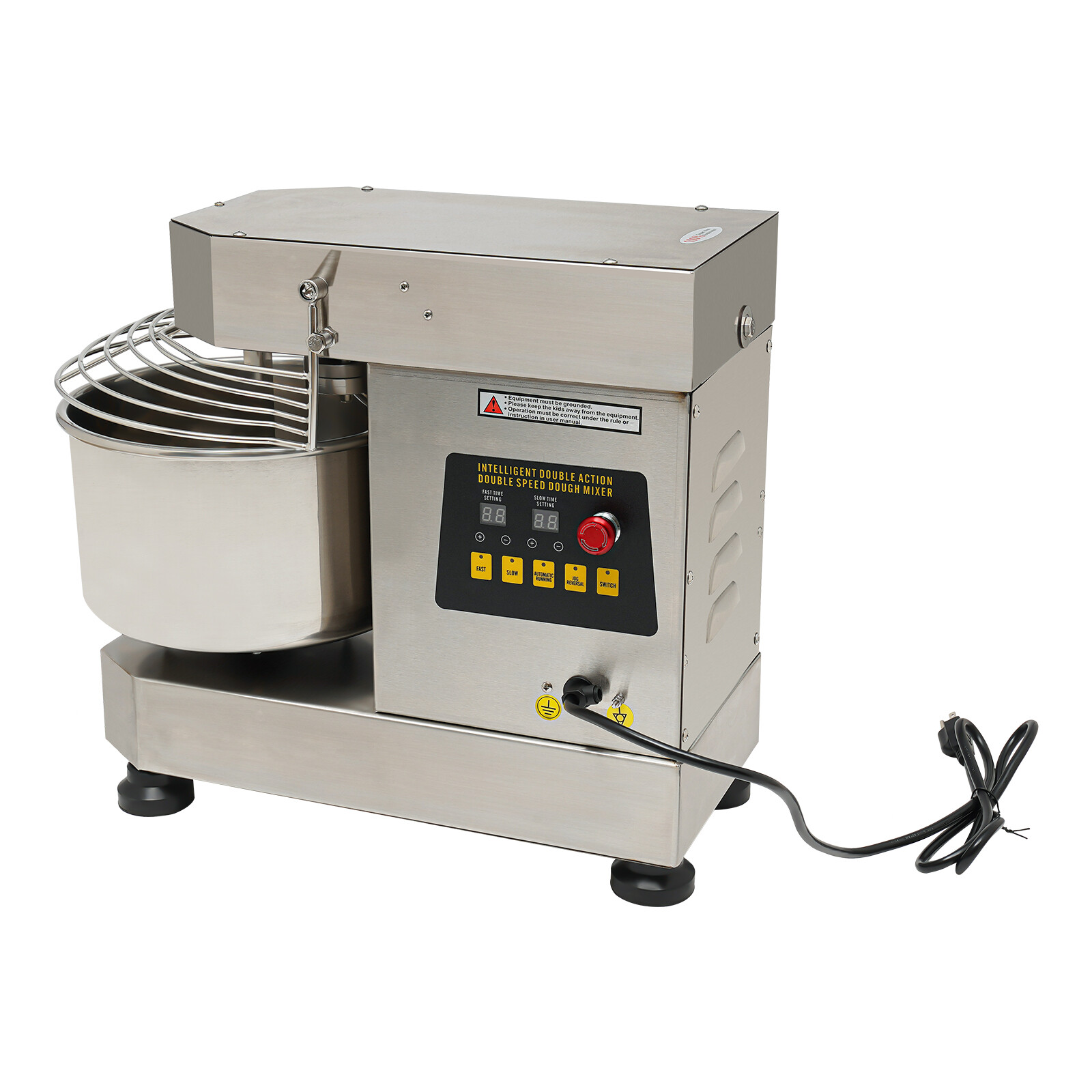 750W Commercial Dough Mixer 360° Mixing Dough Kneading Machine 21.7*11.8*18.9in