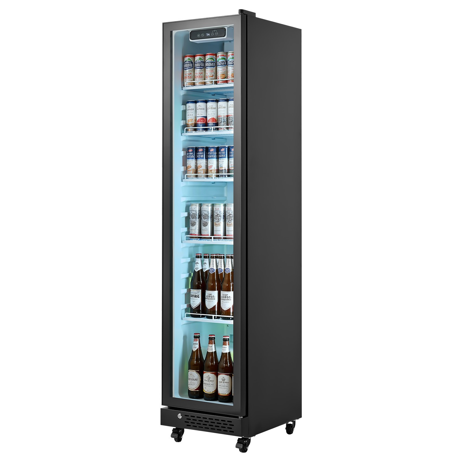 Uimoso Commercial Upright Refrigerator 8.3 Cu.Ft Beverage Display Cooler