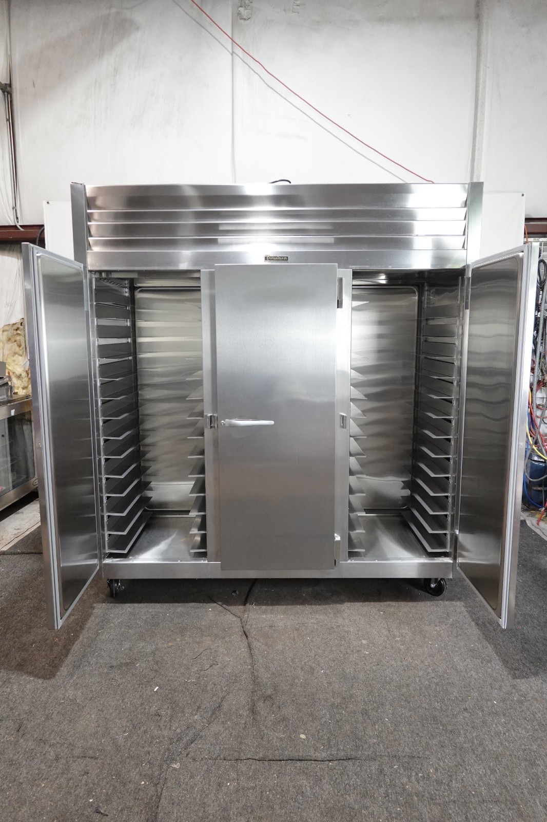 NEW TRAULSEN THREE SECTION SELF-CONTAINED PASS-THRU REFRIGERATOR MODEL RHT332NPU