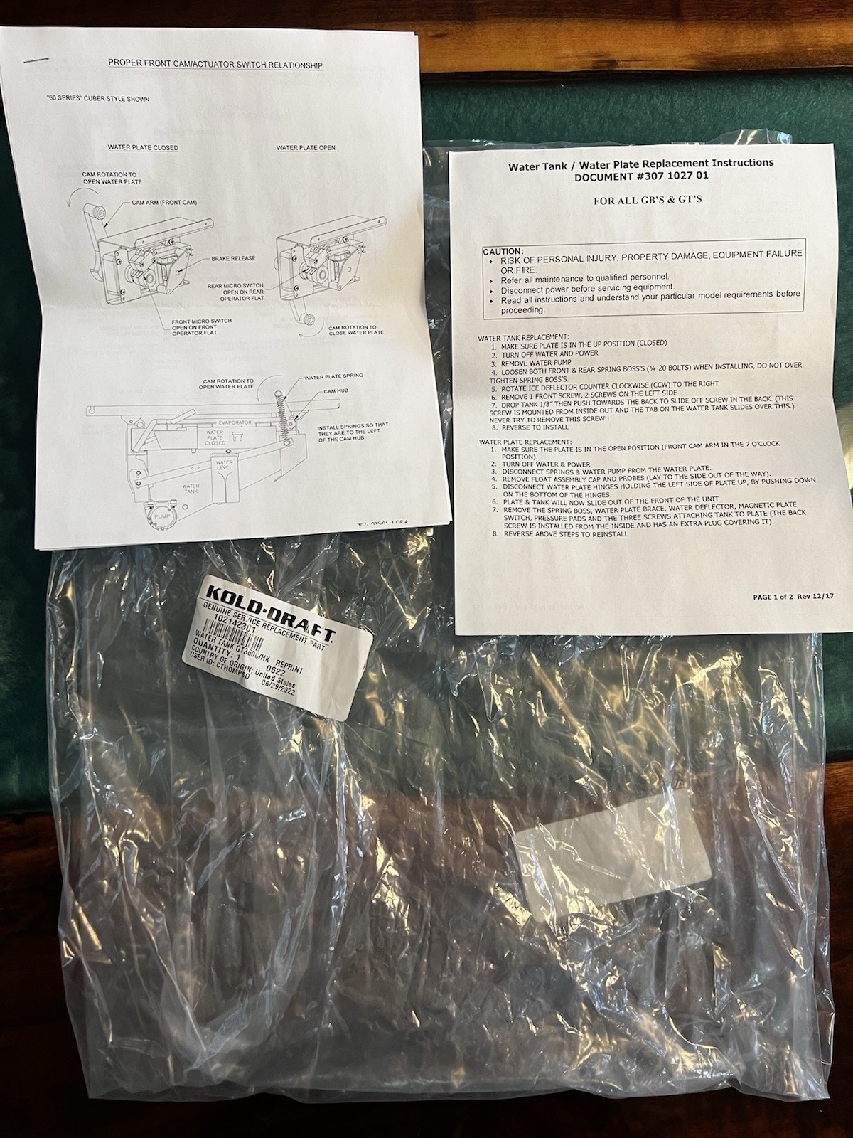 Kold-Draft Water Tank 102142301 – Fast Shipping + Geniune OEM
