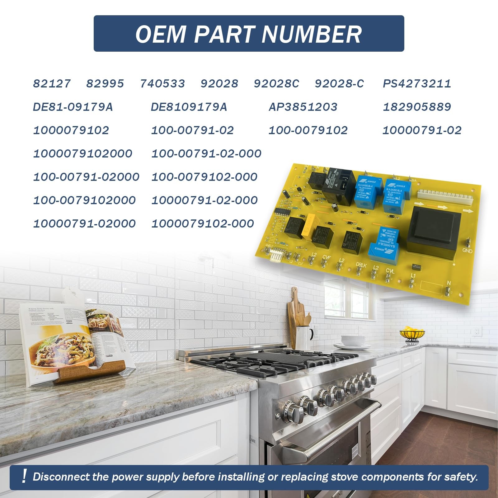 92028 NEW Relay Board Replacement Parts Compatible with Dacor Range Oven, Rep…