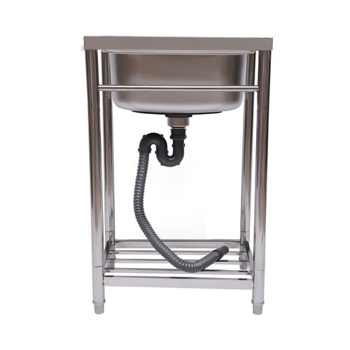 Stainless Steel Single Basin Sink for Kitchen, Restaurant, and Garage Use