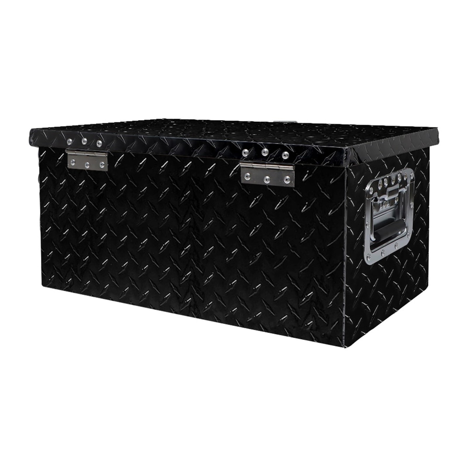 20in Black Aluminum Tool Box Truck Bed RV Trailer Storage with Lock 20x12x9.5in
