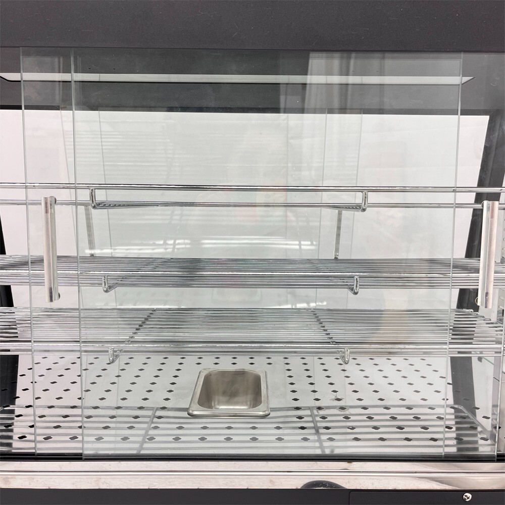 35in Commercial Food Warmer Display Case 110V Electric Food Pastry Pizza Warmer