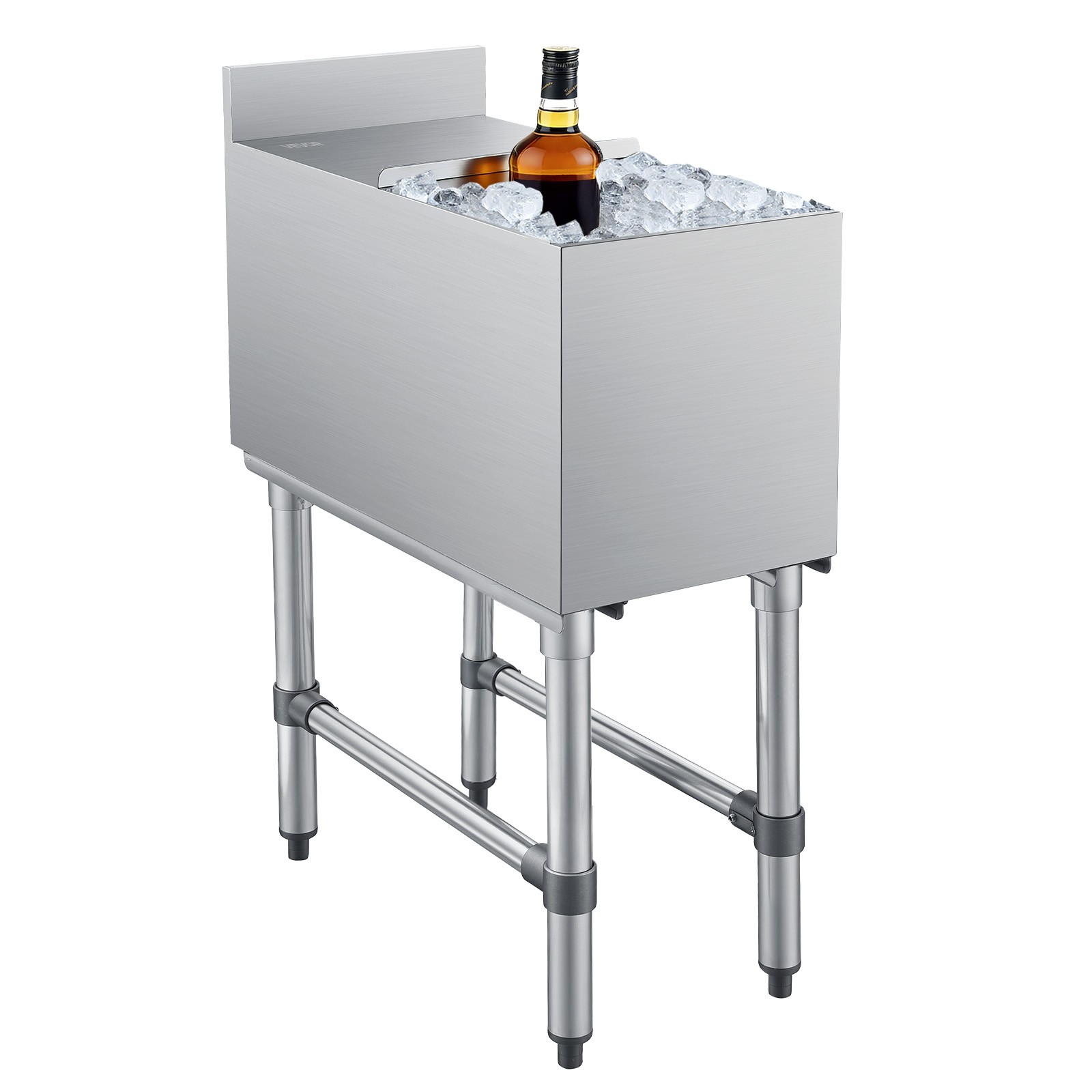 VEVOR 39.6 Qt Commercial Ice Bin 12 x 24 in Underbar Ice Bin with Sliding Lid