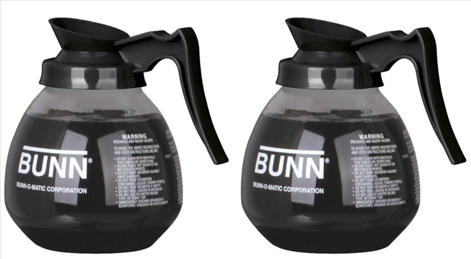 Coffee Pot Decanter BUNN 64oz Commercial CASE OF 2 glass COFFEE POTS 42400.0103