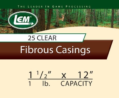 LEM Products Mahogany Fibrous Casings, 1 ½ Inches x 1 1/2 x 12 Inch,