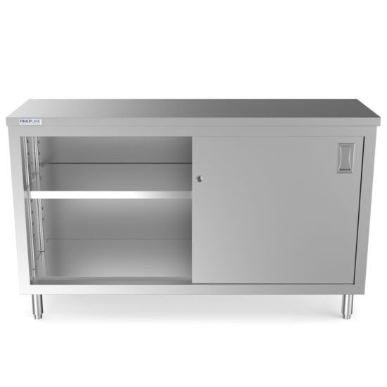 Prepline PC-1860 18″D x 60″L Stainless Steel Enclosed Base Work Table