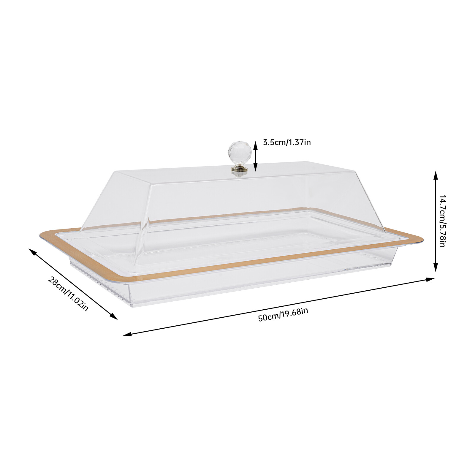 Acrylic Cake Stand Serving Tray with Lid Wedding Cake Stand with Cover Modern