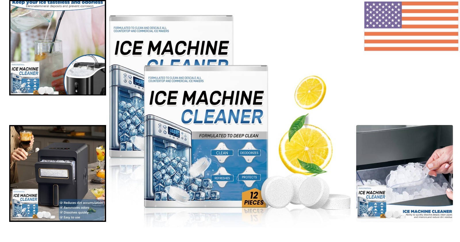 24 Deep Cleaning Tablets for Ice Machines – Compatible & Time-Saving Solution