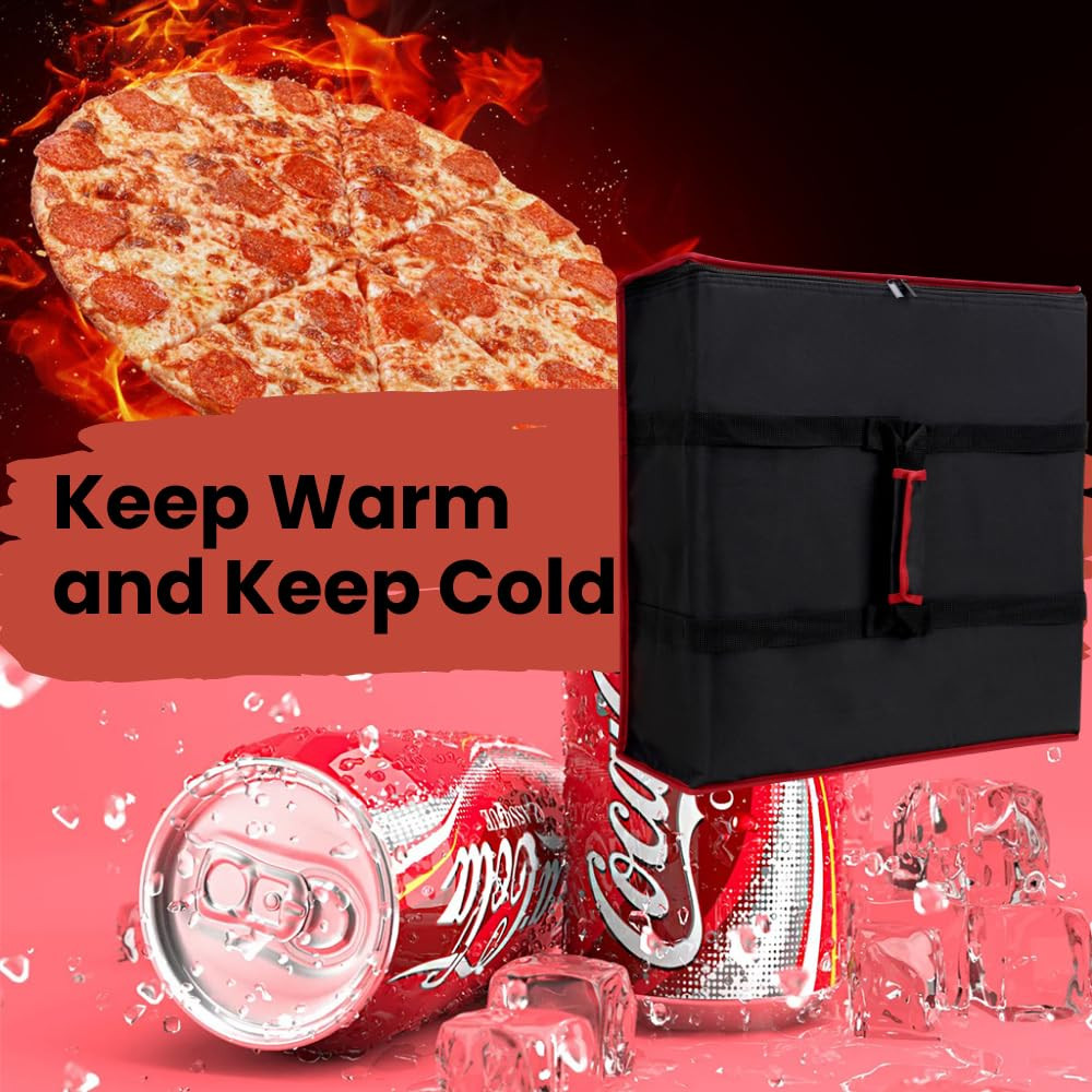 Pizza Delivery Bag – Insulated Pizza Warmer for Hot Delivery, Large Size – 20 X