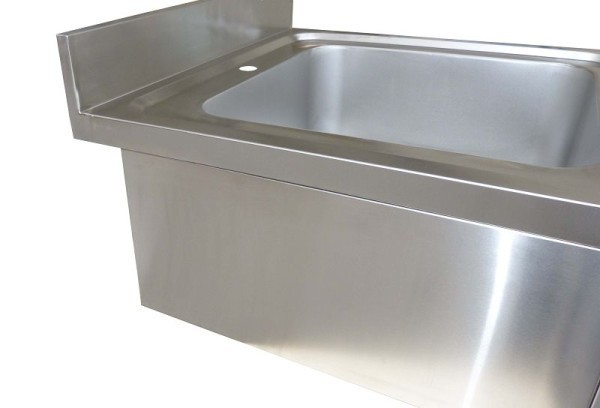 Sink gastronomic sink stainless steel with base 1 basin right 120 x 70 cm new
