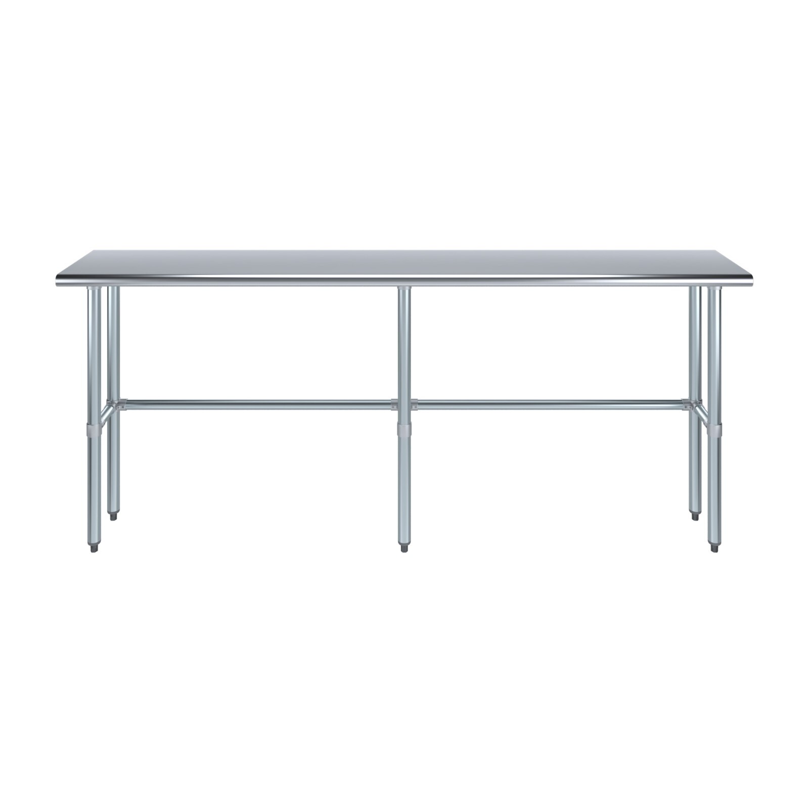 14″ X 84″ Stainless Steel Open Base Table | NSF Prep Metal Work Table