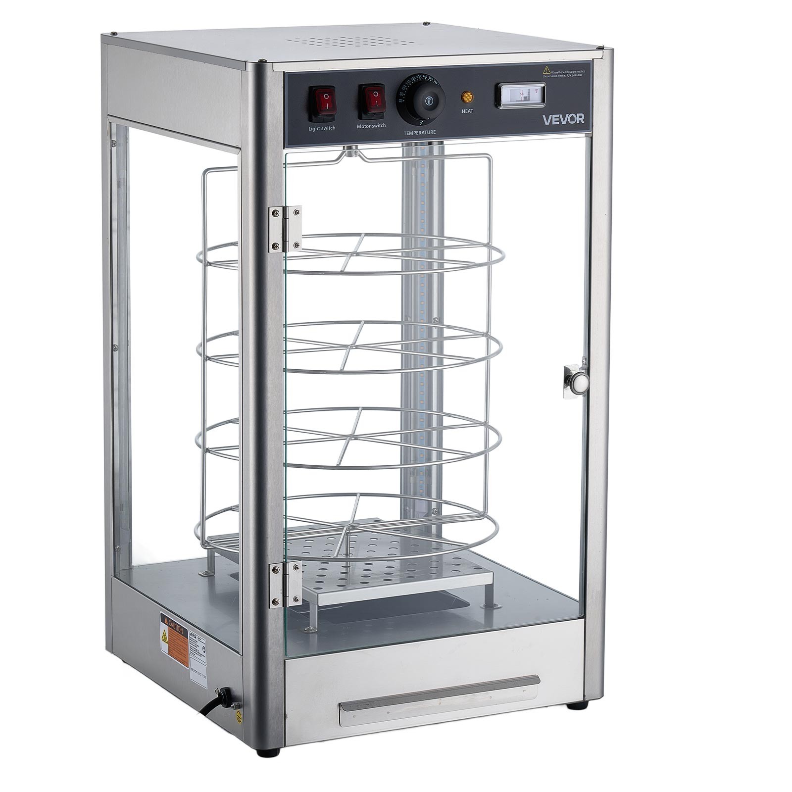 VEVOR Food Warmer Display 14 in Pizza 4-Tier Commercial Pizza Warmer Electric