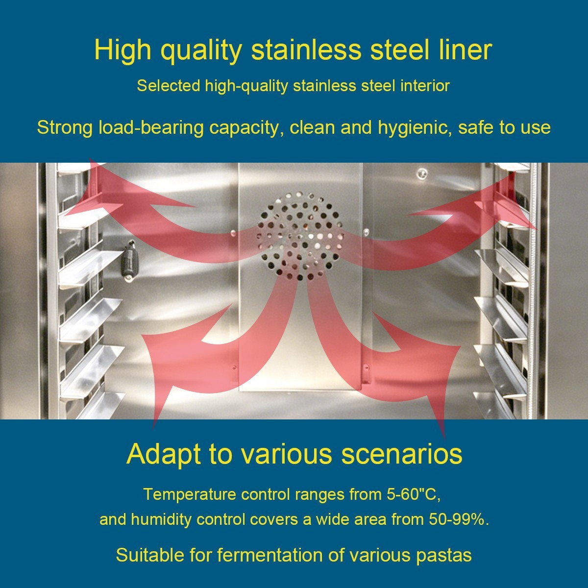 Kolice Commercial 8 Trays Dough Baking Proofer Machine, Proofing Cabinets