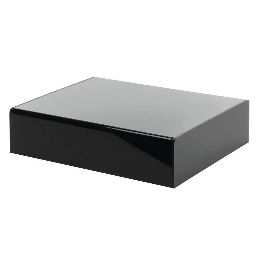 HUBERT® Modular Black Acrylic Riser – 12″L x 9 3/4″W x 3″H
