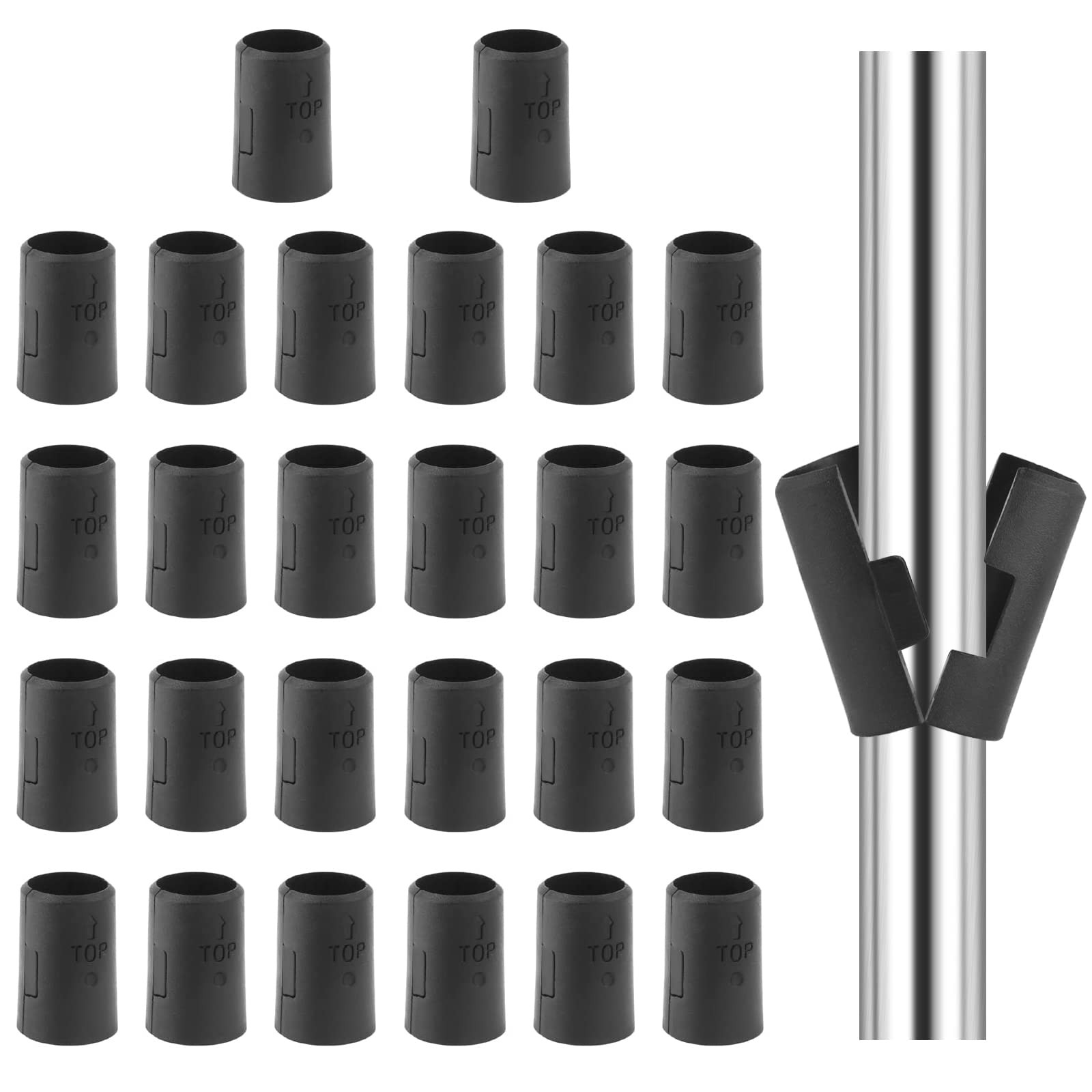 52 Pack Wire Shelving Shelf Lock Clips for 3/4″ Post, Wire Shelf Clips Shelvi…
