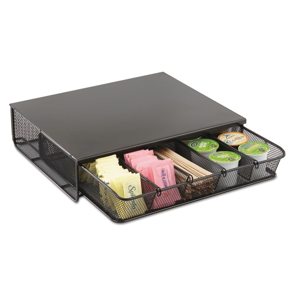 Safco 3274BL 12.5″ x 11.25″ x 3.25″ 5 Compart Drawer Hospitality Org – Black New