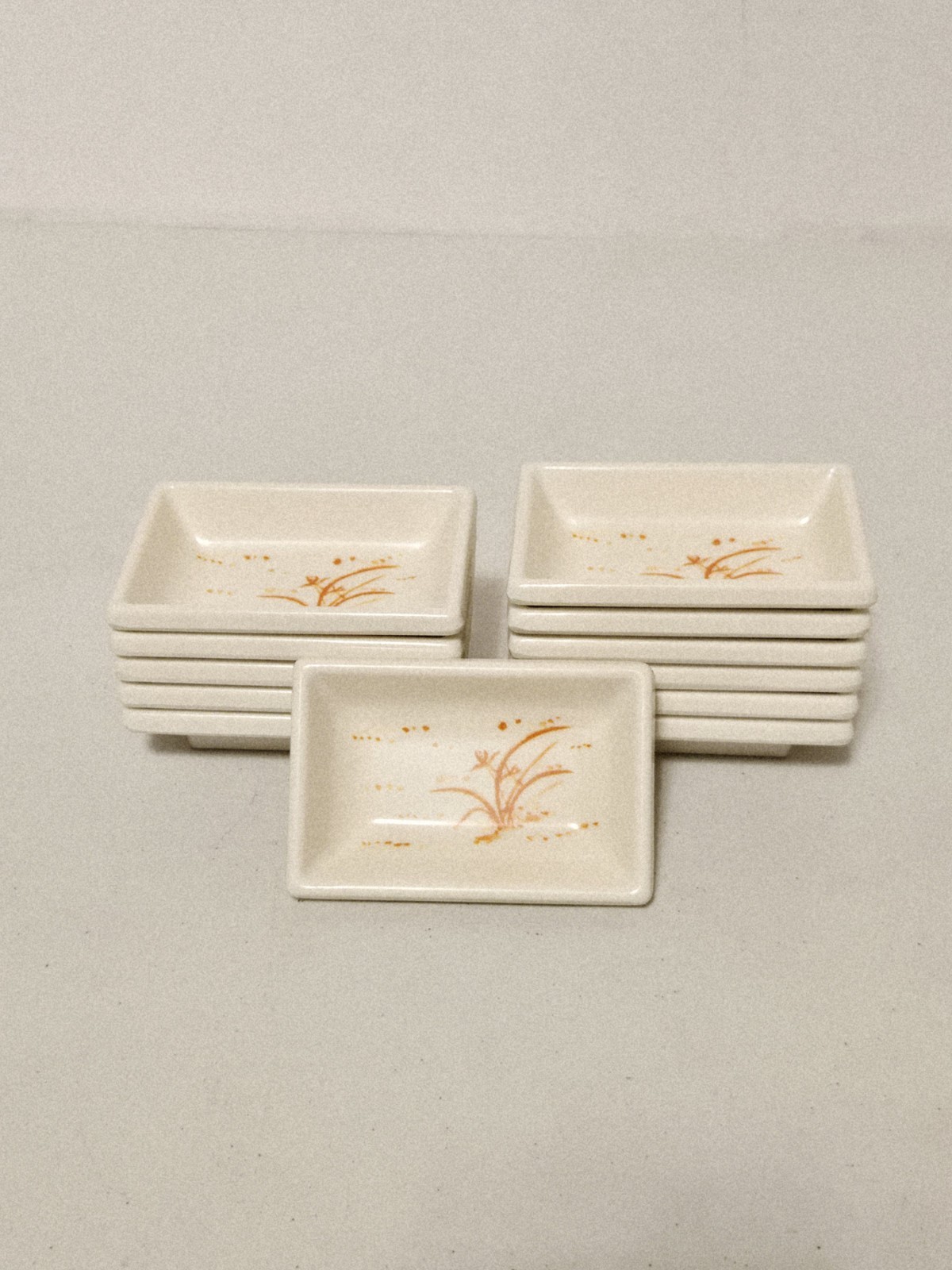 (Set of 12) Thunder Group (#1901GD) Gold Orchid Sauce Dish 2oz. 3¾» x 2½»