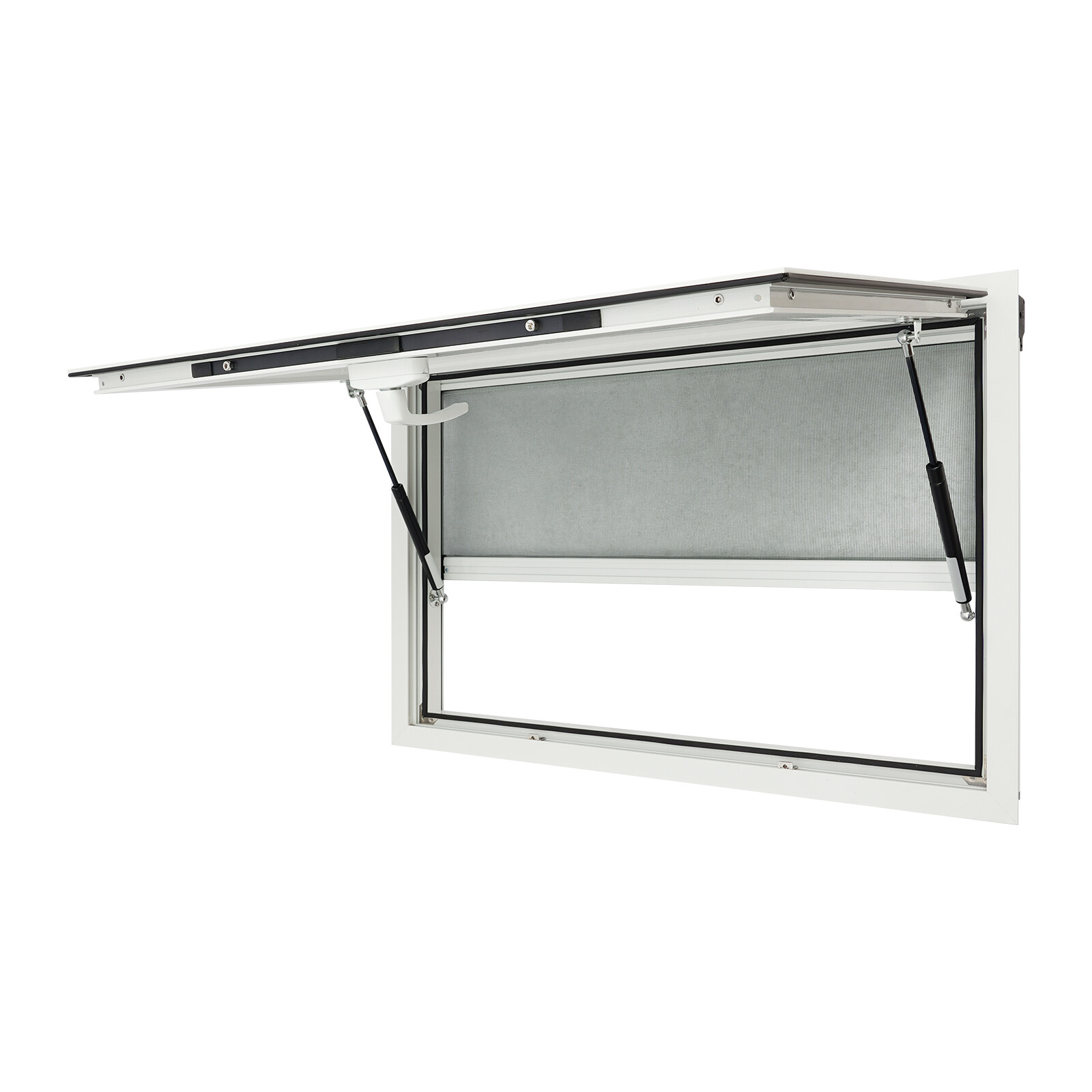 35×23 In Food Truck Concession Stand Serving Window 85° Open with Screen Window