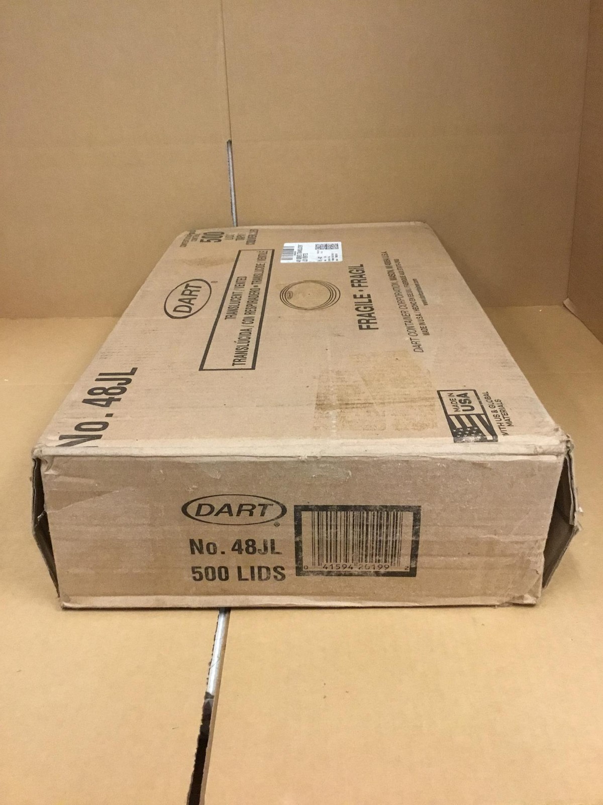 NEW Dart 48JL Flat Vented Lids For Foam Containers, 24-34oz, Case Of 500 CT