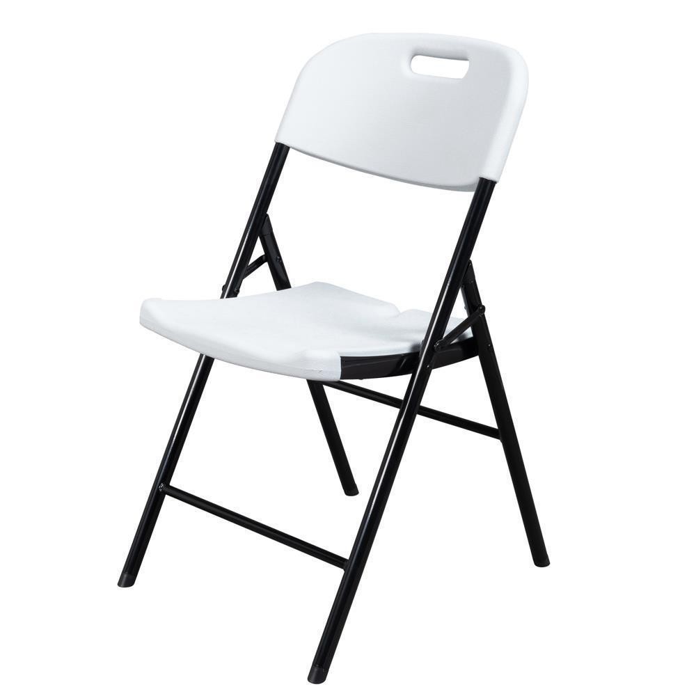 4Pack Plastic Folding Chairs Commercial Event Wedding Party Seat Chairs White