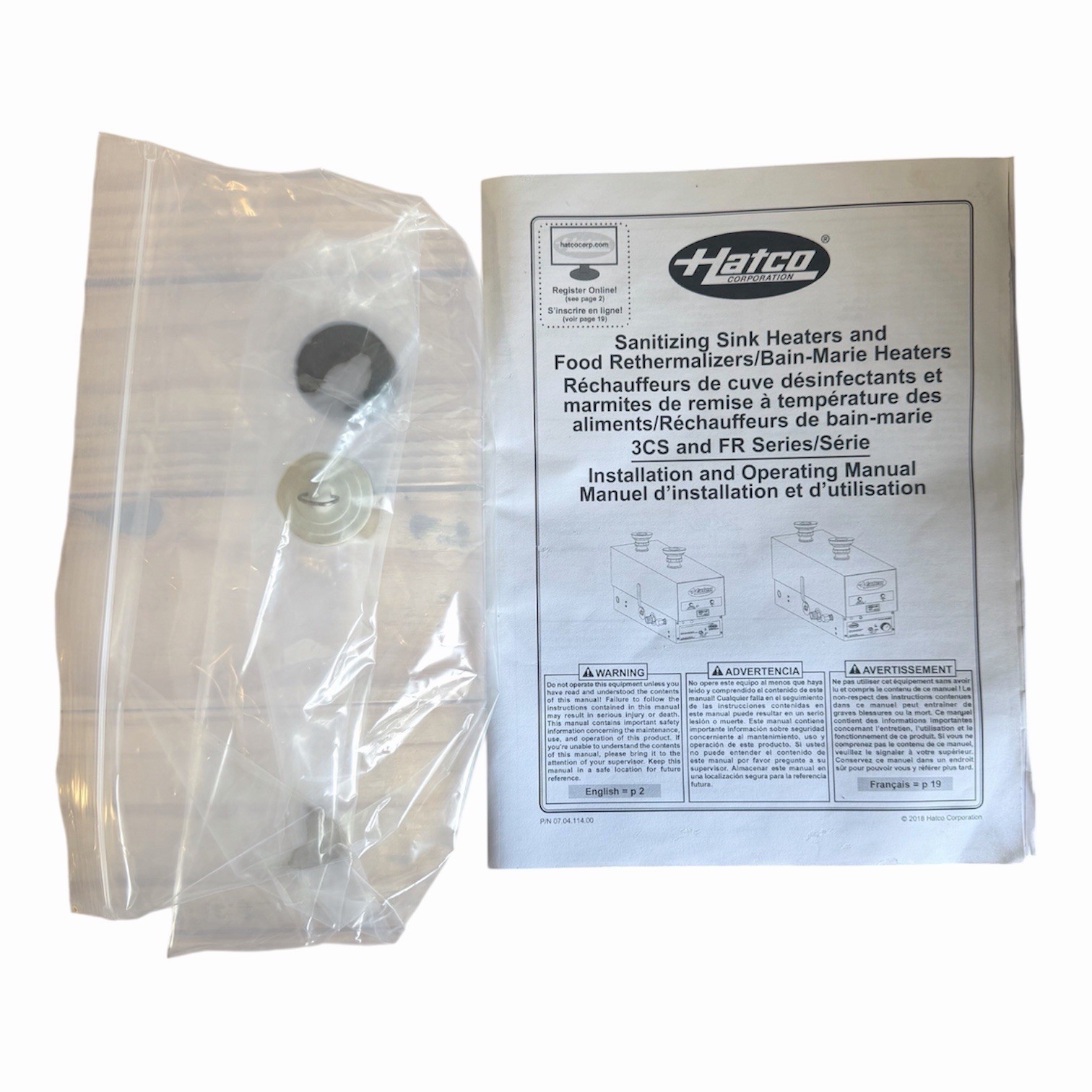 Hatco 3CS-9 9 kW Sanitizing Sink Heater – 208V, 3 Phase- New, Open Box