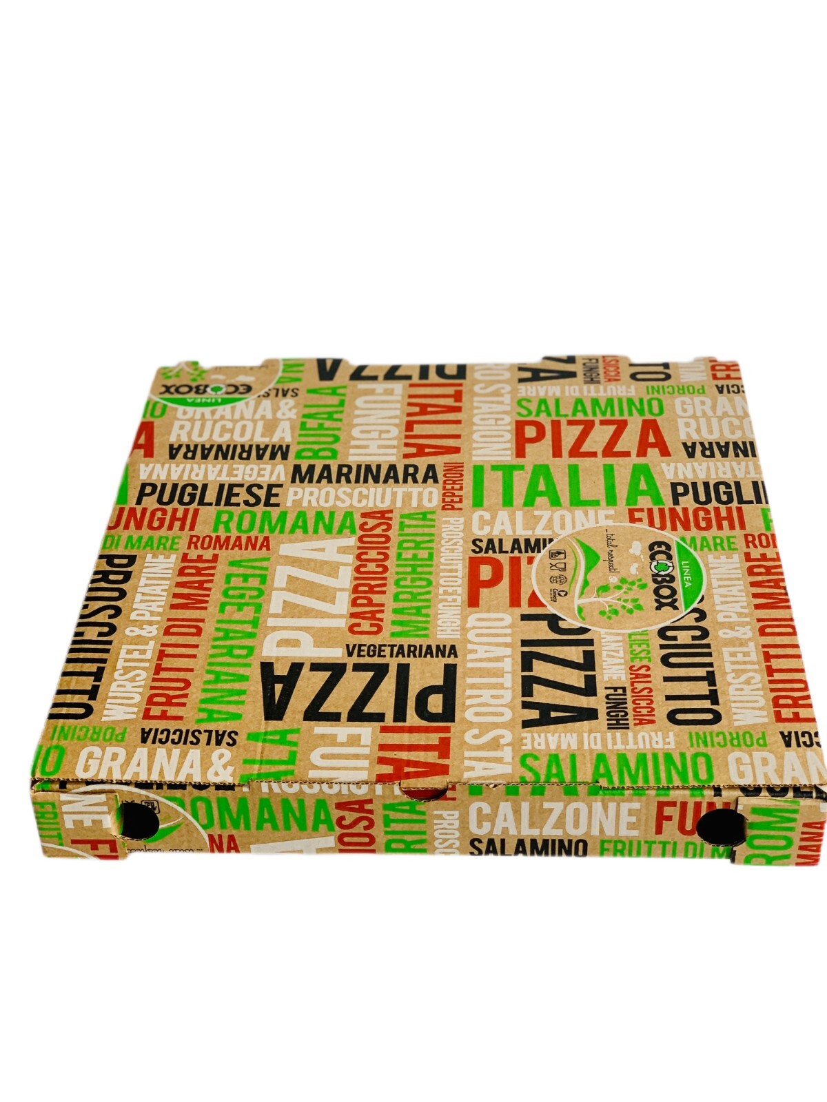 Pizza Boxes (ECO BOX) Made in Italy – Size 13″x 13″x 1″.5/8 Pack of 75
