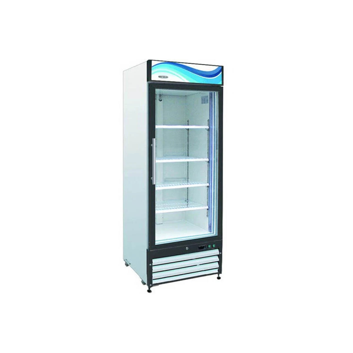 Serv-Ware GR23-HC 27″ 1-Section Glass Door Refrigerator, in White, 23 cu. ft.
