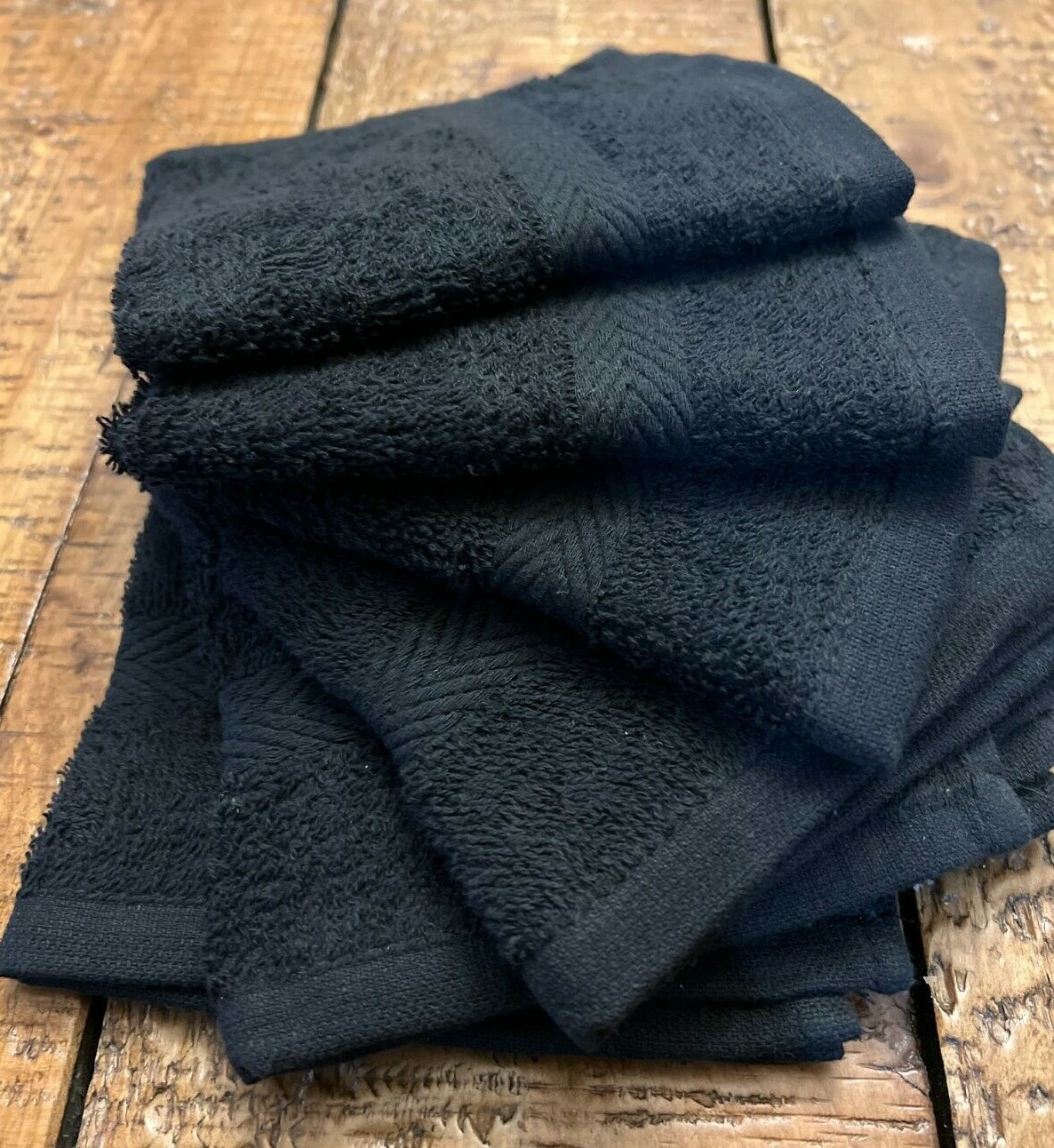 Ideal Towels Premium Black Highly Absorbent 12 x 12 Inches Washcloths 10 Packs