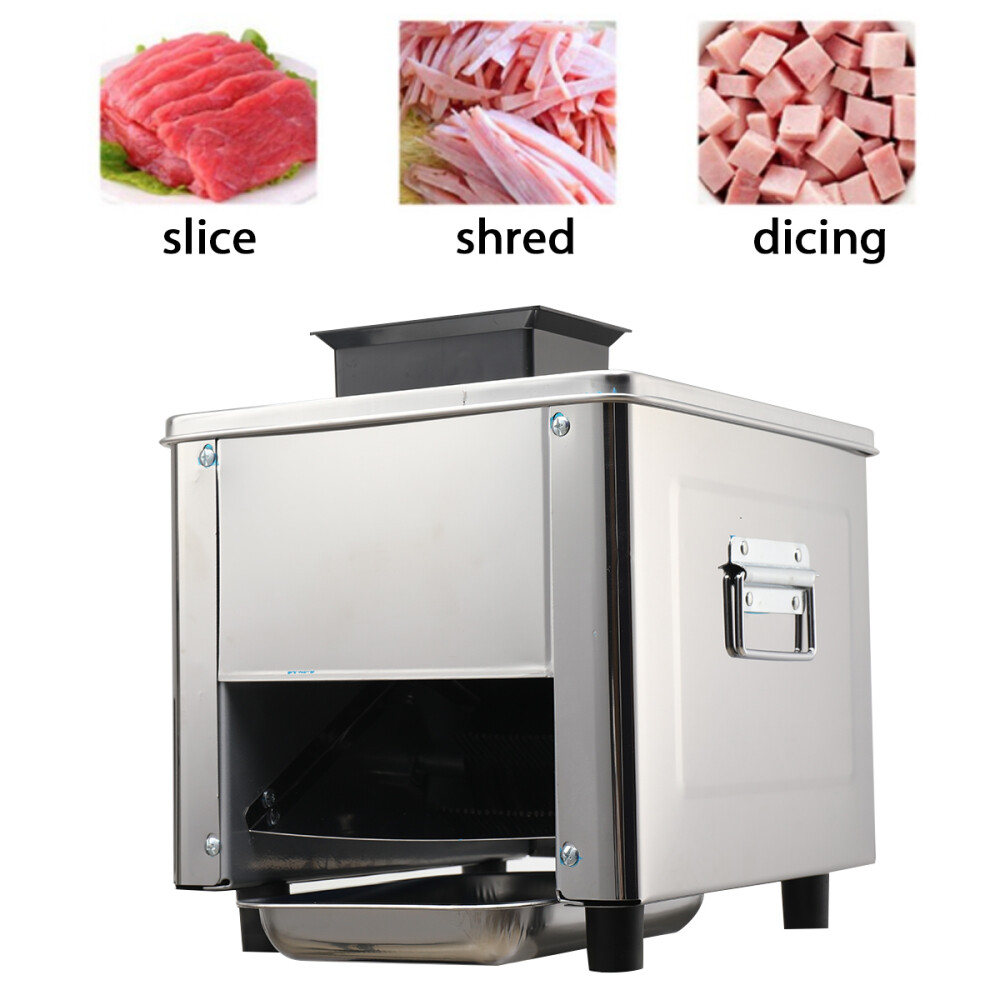 850W 110V Electric Meat Cutting Machine Commercial Meat Cutter 3.5mm Blade Space