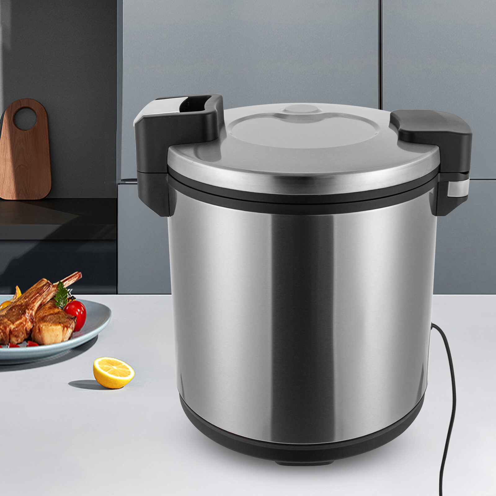110W Electric Rice Warmer Heavy Duty Rice Warmer Food Warmer with Rice Spoon