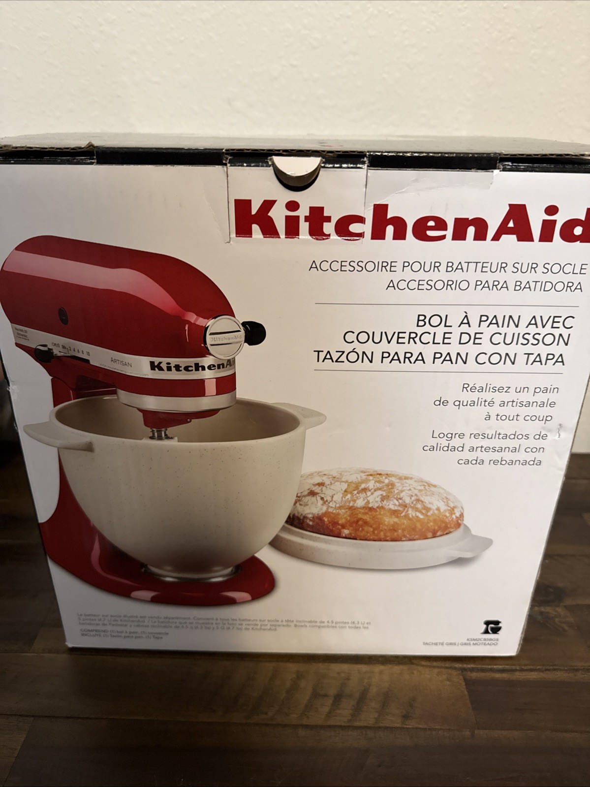 KitchenAid Bread Bowl with Baking Lid Stand Mixer Attachment Nib