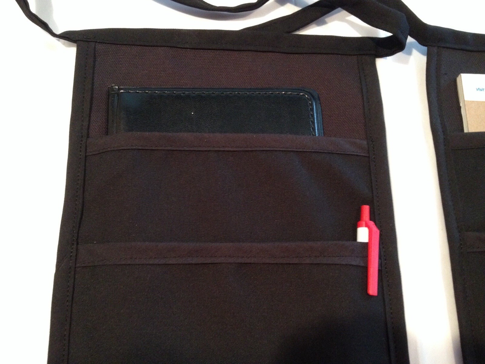 (2) Black Side Apron Money Pouch For One Price Waiter Waitress ￼taverns pubs