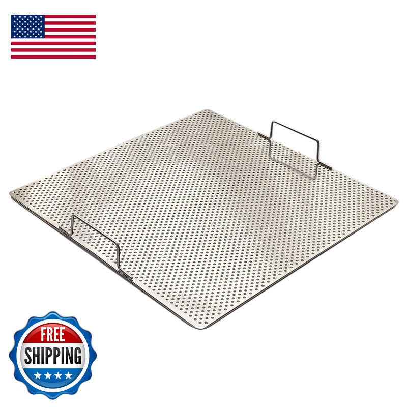 Sunrise Stainless Steel Fryer Screen Handles Solid Screen 1 17.5 X 17.5 X 2