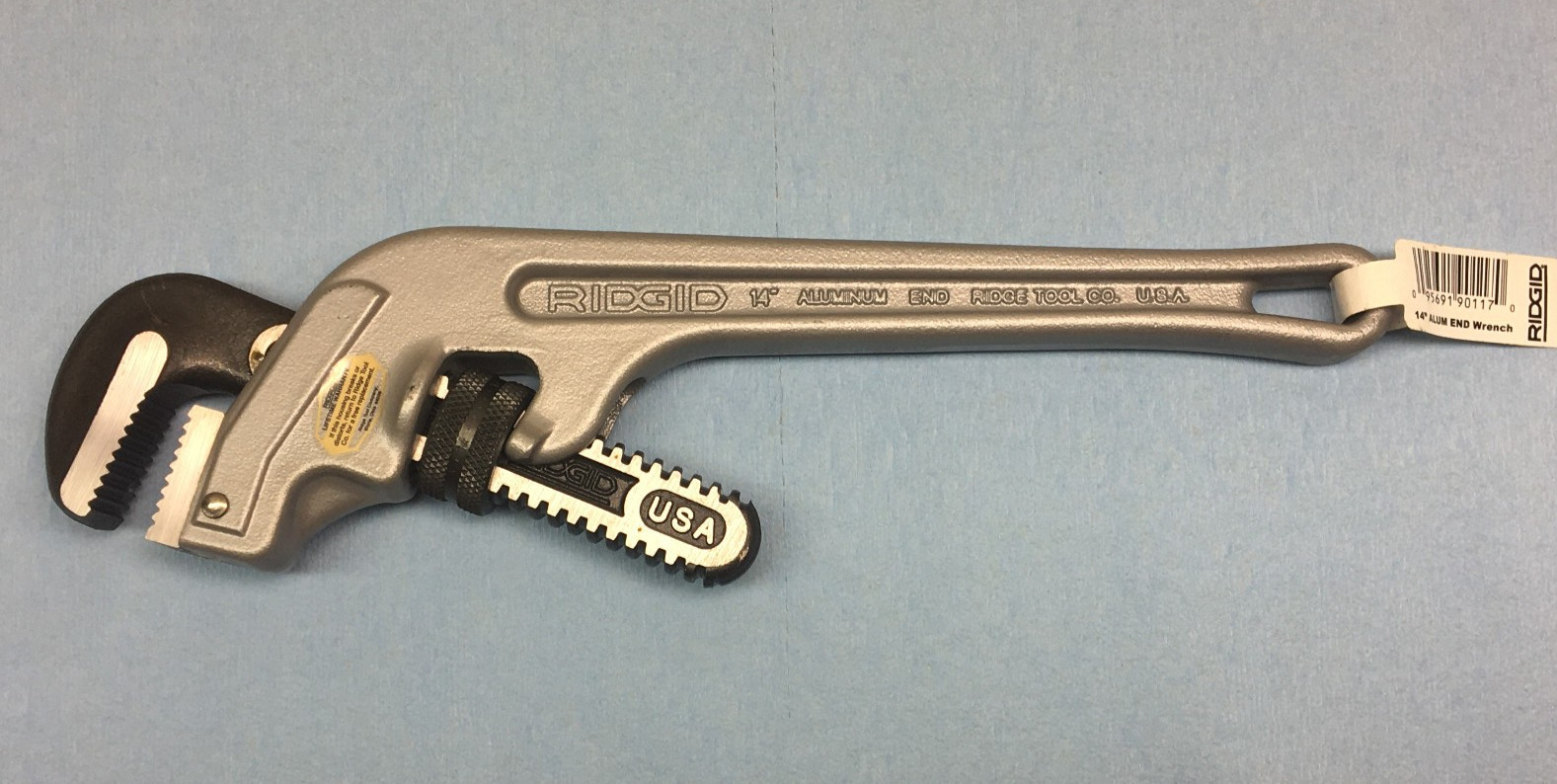 RIDGID 90117 14″ ALUMINUM END PIPE WRENCH MADE IN USA