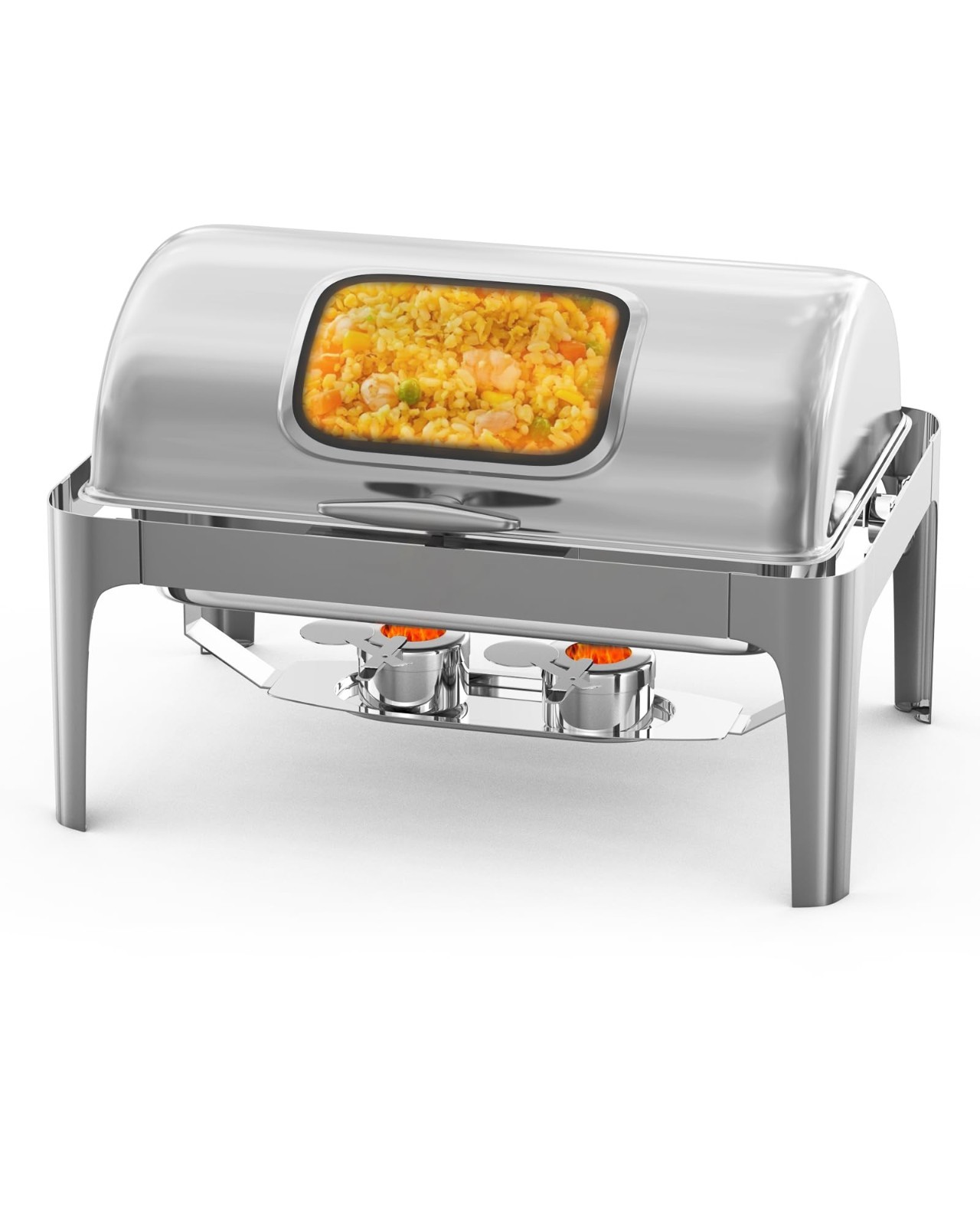 Roll Top Chafing Dish Buffet Set 9QT Stainless Steel Catering Food Warmer