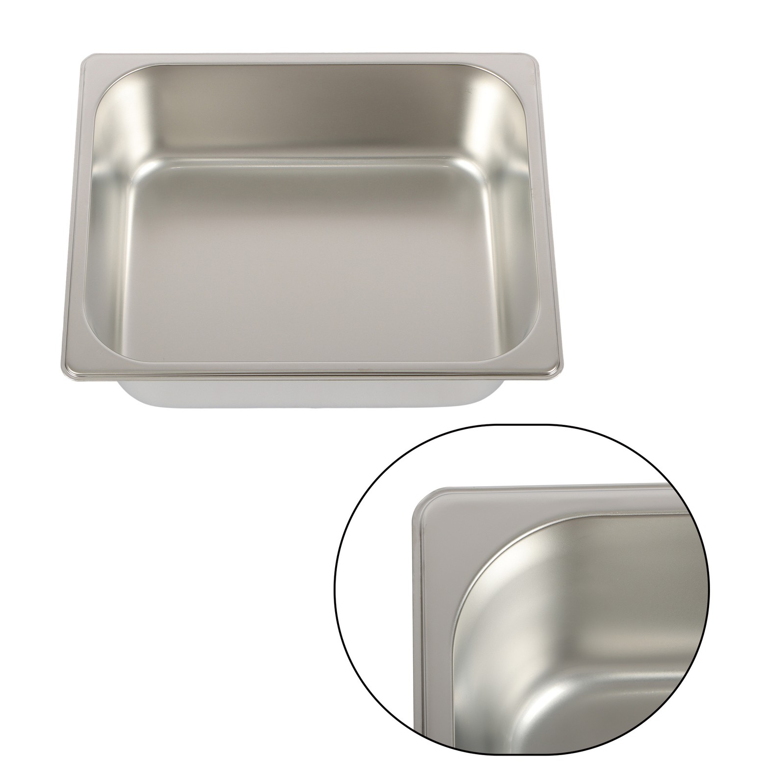 8 Pack 1/2 Size Hotel Pans Steam Table Pan 4″ Deep Stainless Steel with Lid