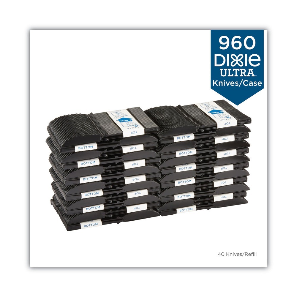 Dixie DUSSK5 Knives Tri-Tower Dispensing System Cutlery – BLK 960/CT New