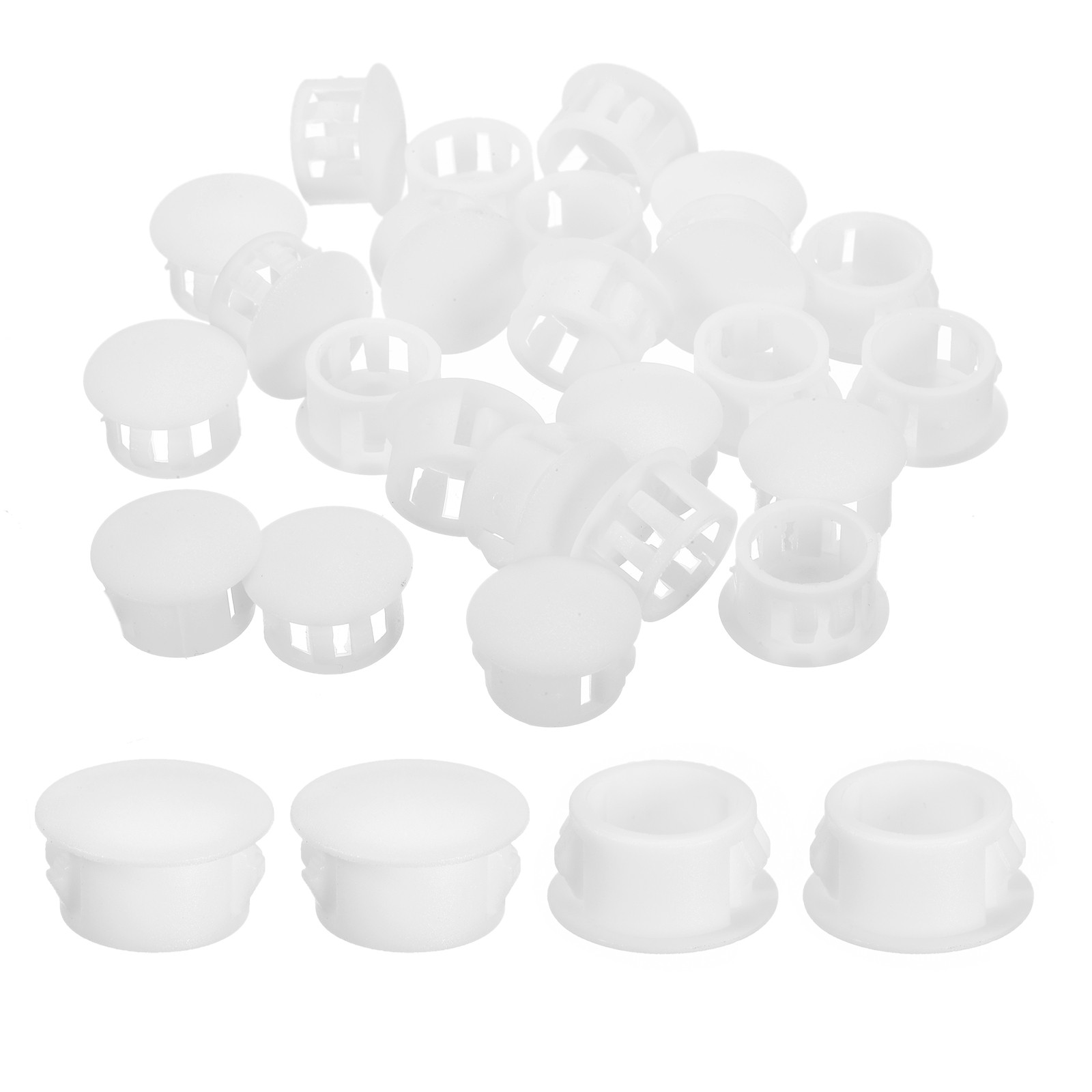 38Pcs 15mm(9/16″) Flush Type Panel Round Snap in Fastener, White