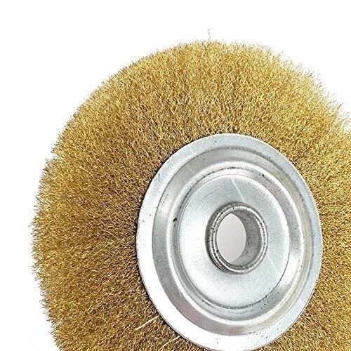 5 Inch Copper Wire Wheel Pure Brass Brush For Bench Grinder Metal Polishing For